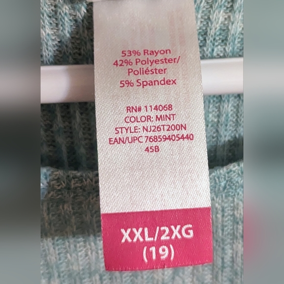 💥5 for 25 💥Summer tank top size XXL  aqua blue - Picture 6 of 6